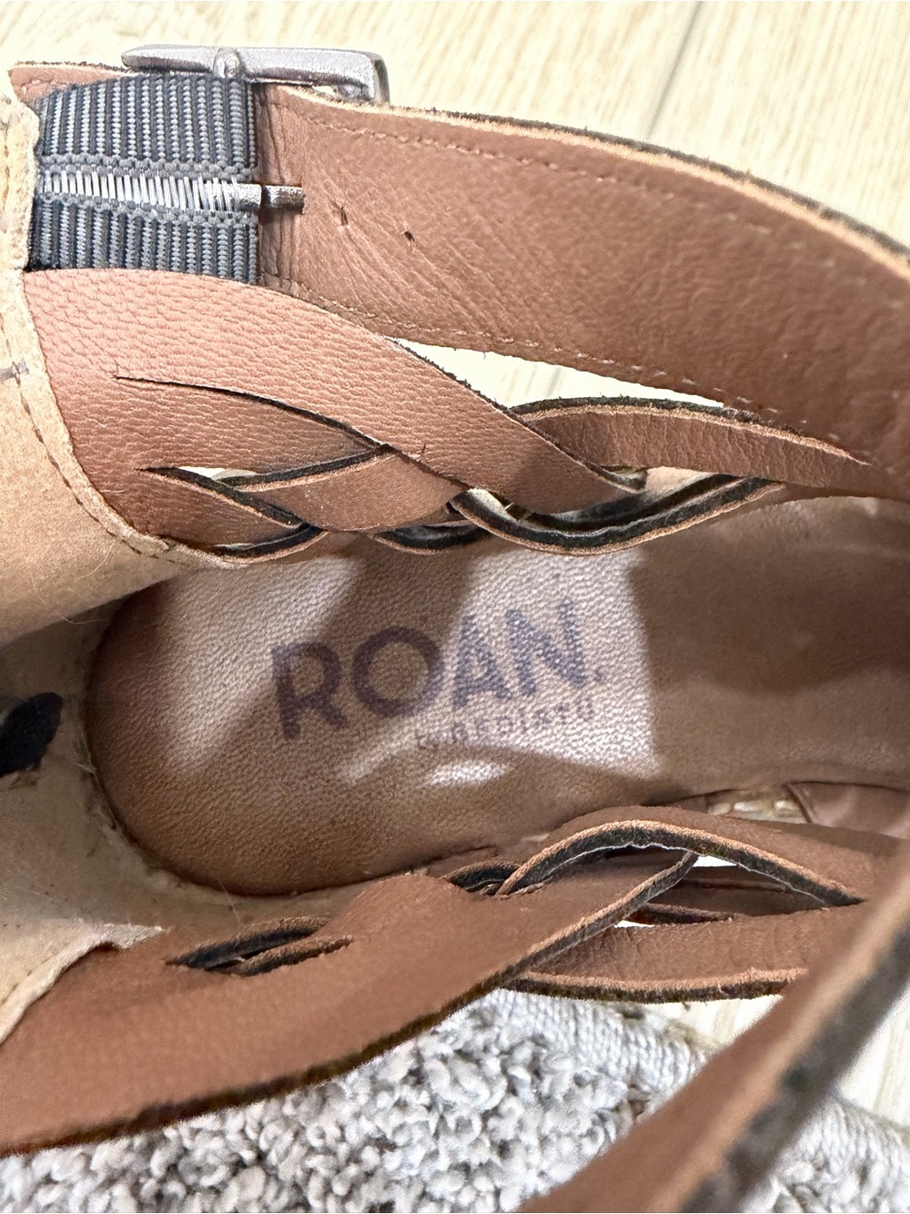 Roan by Bedstu Casual Comfort Woven Ankle-Strap Platform Sandals - Metallic Gray - Picture 6 of 7